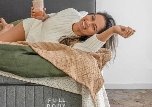 Female dreaming on Sherman luxury online mattress